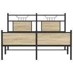 vidaXL Cadre de lit sans matelas chêne sonoma 150x200 cm