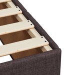 vidaXL Cadre de lit sans matelas marron foncé 140x200 cm tissu