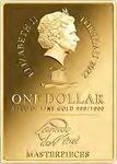 Pièce de monnaie en Or 1 Dollar g 0.062 (1/500 oz) Millésime 2023 Vincent Masterpieces DA VINCI MASTERPIECES