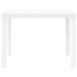 vidaXL Table de jardin pour repas Blanc 100 x 100 x 73 cm polyrotin