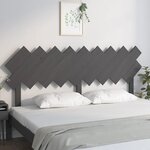 vidaXL Tête de lit Gris 178x3x80 5 cm Bois massif de pin