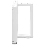 vidaXL Pieds de table basse en T  2 pièces  blanc  50 x 25 x (42-43) cm  acier