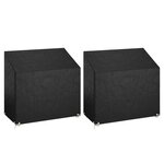 vidaXL Housses de banc de jardin 2 Pièces 8 œillets 130x70x70/88 cm PE