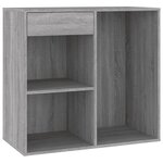 vidaXL Armoire cosmétique Sonoma gris 80x40x75 cm Bois d'ingénierie