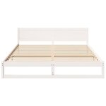 vidaXL Cadre de lit avec tête de lit Blanc 180 x 200 cm Pin massif