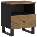 vidaXL Table de chevet Bois de manguier solide et bois d'ingénierie