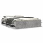 vidaXL Cadre de lit gris béton 160x200 cm bois d'ingénierie