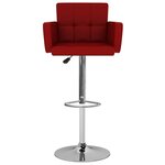 vidaXL Tabourets de bar lot de 2 rouge bordeaux similicuir