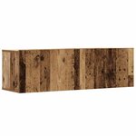 vidaXL Ensemble de meuble TV mural 2 Pièces vieux bois bois d'ingénierie