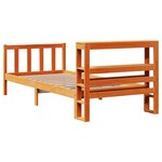 vidaXL Cadre de lit avec tête de lit sans matelas cire marron 90x190cm