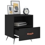 vidaXL Tables de chevet 2 Pièces noir 40x35x47 5 cm bois d’ingénierie