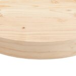 vidaXL Dessus de table rond Ø40x3 cm bois de pin massif