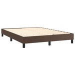 vidaXL Cadre de lit Marron 140x200 cm Similicuir