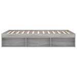 vidaXL Cadre de lit sonoma gris 135x190 cm double