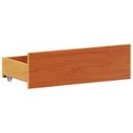 vidaXL Cadre de lit sans matelas avec tête de lit brun cire 135x190 cm