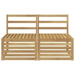 vidaXL 2 Pièce Sofa de milieu extérieur Bois d'Acacia Massif Blanc