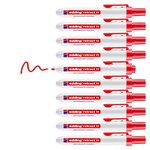 Marqueur Permanent Retract 11 Rouge Pointe Moyenne 1 5-3 mm x 10 EDDING