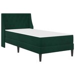 vidaXL Cadre de lit avec matelas Vert foncé 100 x 200 cm Velours
