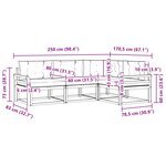 vidaXL Ensemble de canapés d'extérieur 3 pc Blanc et gris clair