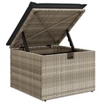 Ensemble de canapé de jardin 6 pièces avec coussins gris clair en rotin synthétique