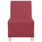 vidaXL Unité de Sofa Modulaire Sans Accoudoirs 2 Pièces Rouge bordeaux