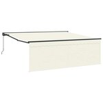 vidaXL Auvent Rétractable Crème 400 × 300 cm Polyester et Aluminium
