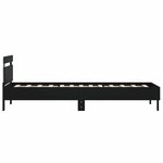 vidaXL Cadre de lit sans matelas avec lumières LED noir 100x200 cm