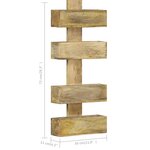 vidaXL Porte-revue mural 30x11x72 cm Bois de manguier solide