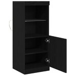 Buffet vidaXL avec lumières LED Chêne Noir 41x37x100 cm