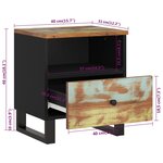 vidaXL Table de chevet Bois de récupération et d'ingénierie