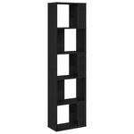 Bibliothèque 5 niveaux Chêne noir 45x23 5x162 5 cm Bois d'ingénierie