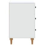 vidaXL Cabinet de chevet Blanc 43 x 41 x 66 5 cm Bois d'ingénierie