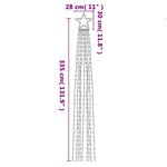 vidaXL Guirlande de sapin de Noël 320 LED bleu 375 cm
