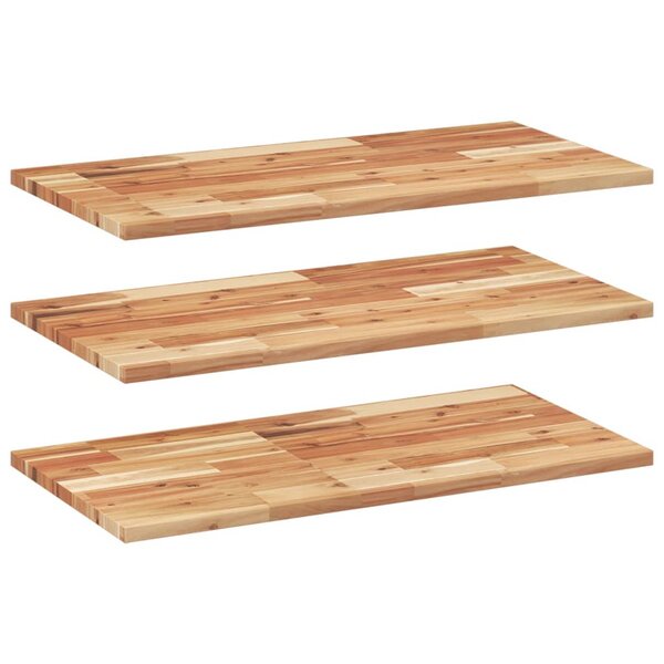 vidaXL Étagères flottantes 3 Pièces 100x40x2 cm acacia massif à l'huile