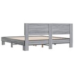 vidaXL Cadre de lit sans matelas sonoma gris 200x200 cm