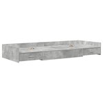 vidaXL Cadre de lit Gris béton 80 x 200 cm Bois d'ingénierie