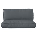 vidaXL Set de coussins de palette 2 Pièces Anthracite Tissu Oxford