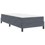 vidaXL Lit boxspring avec matelas Gris foncé 90 x 200 cm Velours