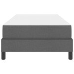 vidaXL Lit à ressorts avec matelas Gris foncé 80 x 200 cm tissu