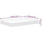 vidaXL Matelas à ressorts bonnell moyen 120x200 cm