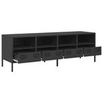 vidaXL Meuble TV noir 135x39x43 5 cm acier laminé à froid
