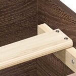 vidaXL Cadre de lit sans matelas chêne marron 100x200 cm