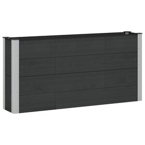 vidaXL Jardinière surélevée Noir 150 x 30 x 72 cm WPC et Aluminium