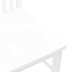 vidaXL Chaises à manger 2 Pièces blanc bois massif caoutchouc