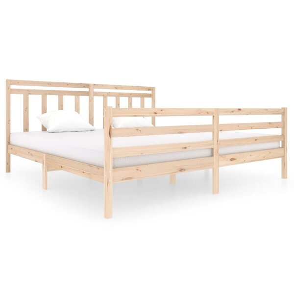 vidaXL Cadre de lit sans matelas bois massif 200x200 cm