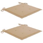 vidaXL Ensemble à manger d'extérieur pliable avec coussin 3 Pièces Teck