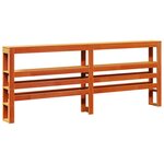 vidaXL Cadre de lit et tête de lit cire marron 180x200 cm bois de pin