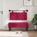 vidaXL Tête de lit suspendue Bordeaux Velours