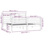 vidaXL Cadre de lit Blanc Bois massif 180x200 cm Super King