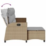 vidaXL Salon de jardin avec coussins forme de L 3 Pièces beige polyrotin